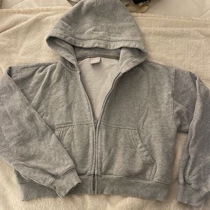 Aritzia/TNA grey zip up hoodie